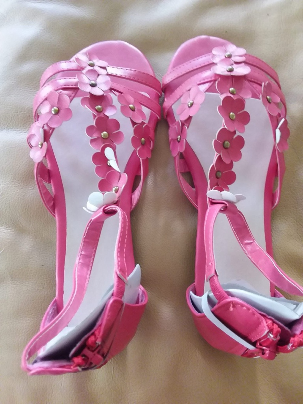 Women's  Floral T-Strap & mint green Sandals. Both new Size 7.